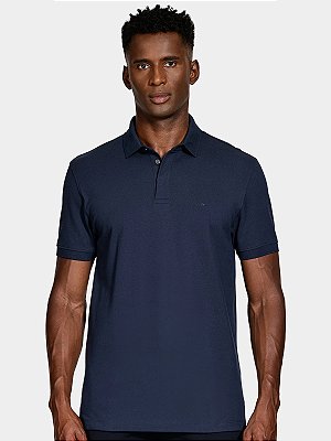 Polo Aramis Manga Curta Piquet Color Fix Navy