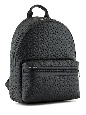 Mochila Monograma Armani Exchange Preto