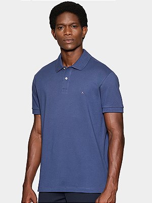 Polo Piquet Detalhe Interno Aramis Indigo