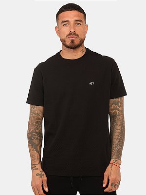 Camiseta Armani Exchange Texturizada Manga Curta A|X Preto