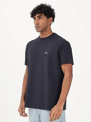 Camiseta Armani Exchange Texturizada Manga Curta A|X Navy