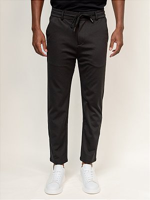 Calça Cós Elástico Comfort Cotton Ville de France Preto