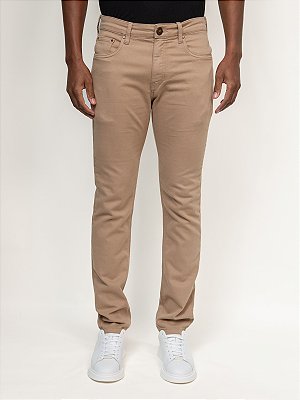 Calça Sarja Slim Five Pockets Ville de France Cacau