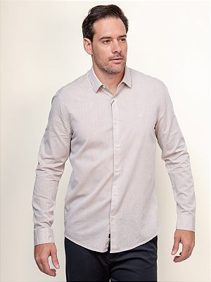 Camisa Aramis Manga Longa Algodão Willis Caqui