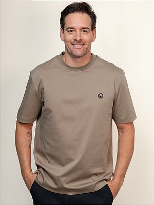 Camiseta Boss C-Taut com Monograma Double B Open Brown
