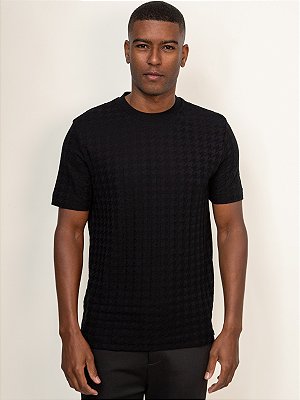 Camiseta Boss C-Thompsom Porsche X Boss em Algodão Mercerizado Preto