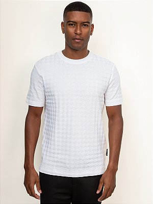 Camiseta Boss C-Thompsom Porsche X Boss em Algodão Mercerizado Branco