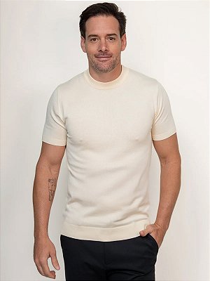 Camiseta Tricot Viscose Ville de France Soft Creme