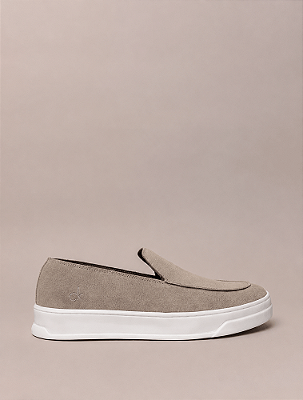 Tênis Calvin Klein Slip On Camurça Caqui Claro