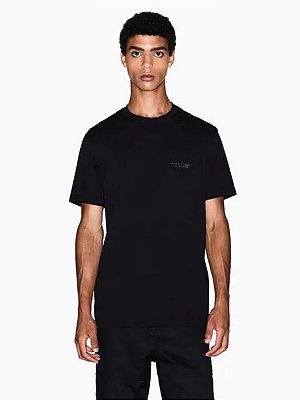 Camiseta Armani Exchange Regular Fit Milano / New York Preto
