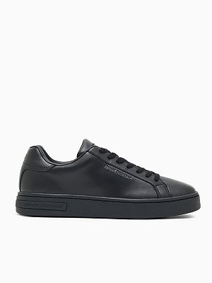 Tênis Armani Exchange Leather Sneakers Preto