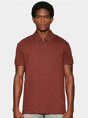 Polo Piquet Zíper Aramis Merlot