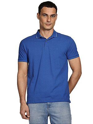 Polo Aramis Piquet 4 Frisos Azul Royal