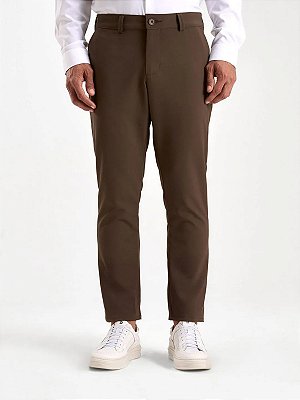 Calça Docthos Fit Poliamida Pocket Tech Marrom