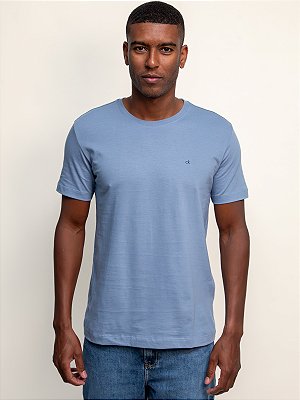 Camiseta Calvin Klein Básica Azul Claro