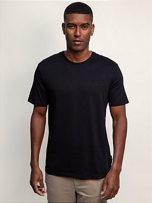 Camiseta Calvin klein Gola Careca Solid Liquid Preto