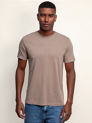Camiseta Calvin Klein Winter Flowers Caqui Médio