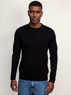 T-Shirt Tricot Manga Longa Ville de France Preto