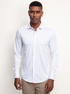 Camisa Manga Longa Slim Tech Flex Ville de France Branco