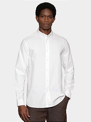 Camisa Aramis Manga Longa Slim Oxford Planalto Bdnw Branco