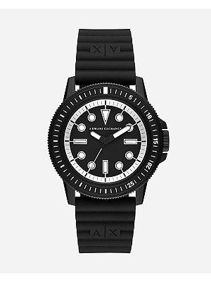 Relógio Armani Exchange Masculino em Silicone Preto