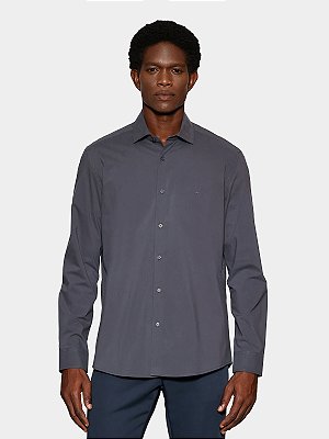 Camisa Aramis ML Slim Fio 6O Carbon Touch Chumbo