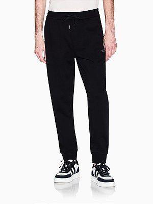 Calça Moletom Armani Exchange Esportiva de Algodão com Cordão Preto