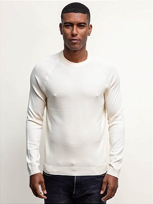 Suéter Basic Ville de France Creme