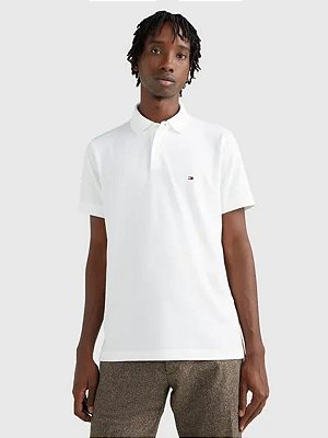 Polo Piquet 1985 Organic Regular Fit Tommy Hilfiger Branco