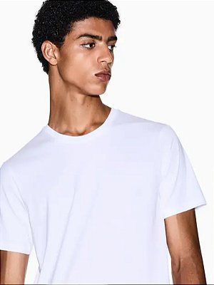 Camiseta Básica Pima Armani Exchange Branco