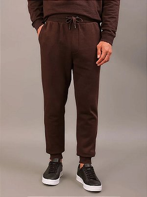 Calça de Moletom Masculino Calvin Klein Bordado Café