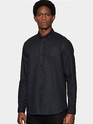 Camisa Aramis Manga Longa Slim Oxford Planalto Bdnw Marinho