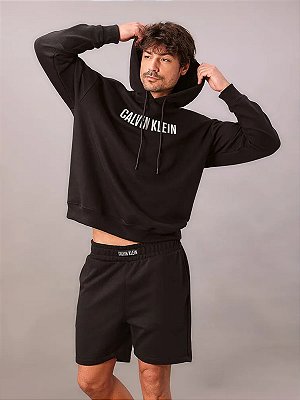 Blusa Moletom Capuz Calvin Klein Masculino Intense Power Preto