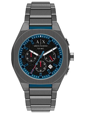 Relógio Armani Exchange AX Analógico Sync Grafite Azul