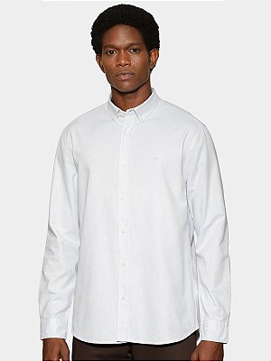 Camisa Aramis Manga Longa Slim Oxford Planalto Button Down Azul Celeste