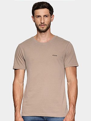 Camiseta Aramis Manga Curta Lavada Básica Castor