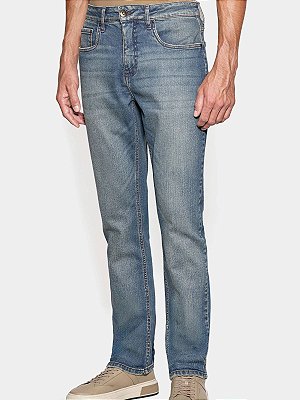 Calça Jeans Aramis Slim Blue Sobretinta Azul Medio