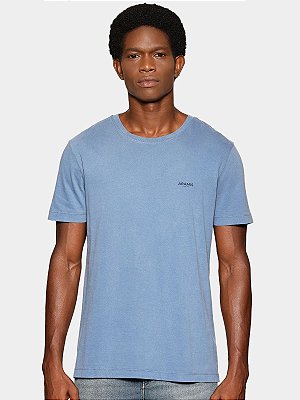 Camiseta Aramis Manga Curta Lavada Básica Aluminio