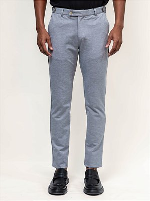 Calça Alfaiataria com Ajuste Cós Raffer Cinza Flint