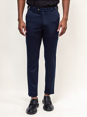 Calça Alfaiataria com Ajuste Cós Raffer Navy