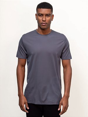 Camiseta Básica Slim Ville de France Antracite