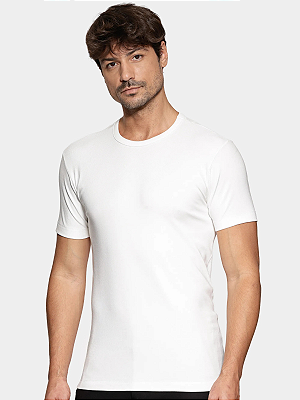 Camiseta Aramis Manga Curta Slim Básica Off White