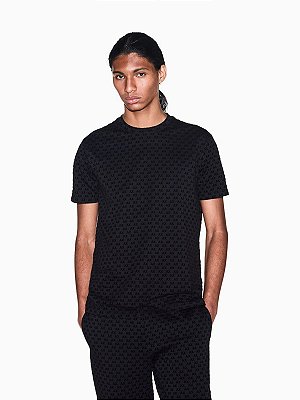 Camiseta Armani Exchange Malha de algodão Preto