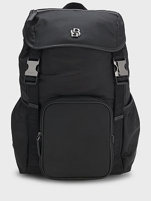 Mochila Boss Twill em Sarja com Monograma Double B