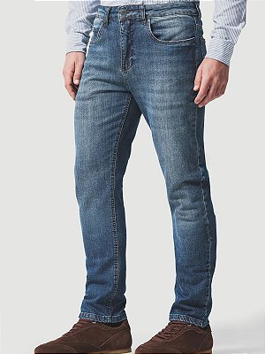 Calça Jeans Aramis Slim Stone Azul Escuro