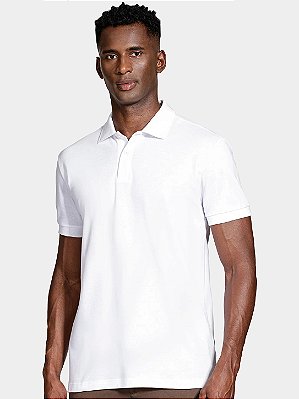 Polo Aramis Básica Piquet Logo Surton Branco