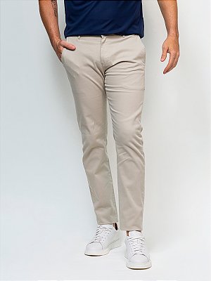 Calça Sarja Colorfix Slim Giacomelli Uomo Areia