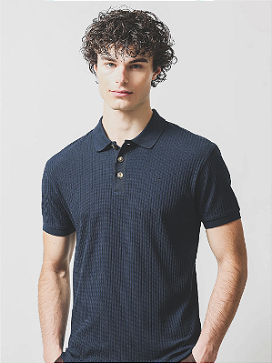 Polo Aramis Malha Textura Marinho