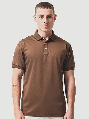 Polo Algodão Australiano Mercerizada A-70 Interlock Aramis Cacau
