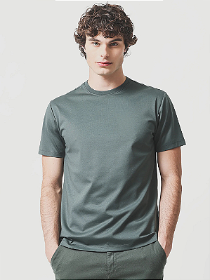 T-Shirt Algodão Australiano Duplo Mercerizada Fio 70 Aramis Botanico